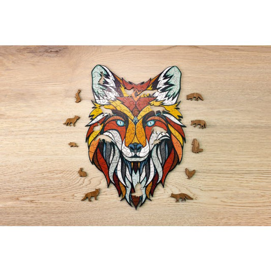 Houten legpuzzel vos L 640 stukjes, 53,5 × 37,4 cm