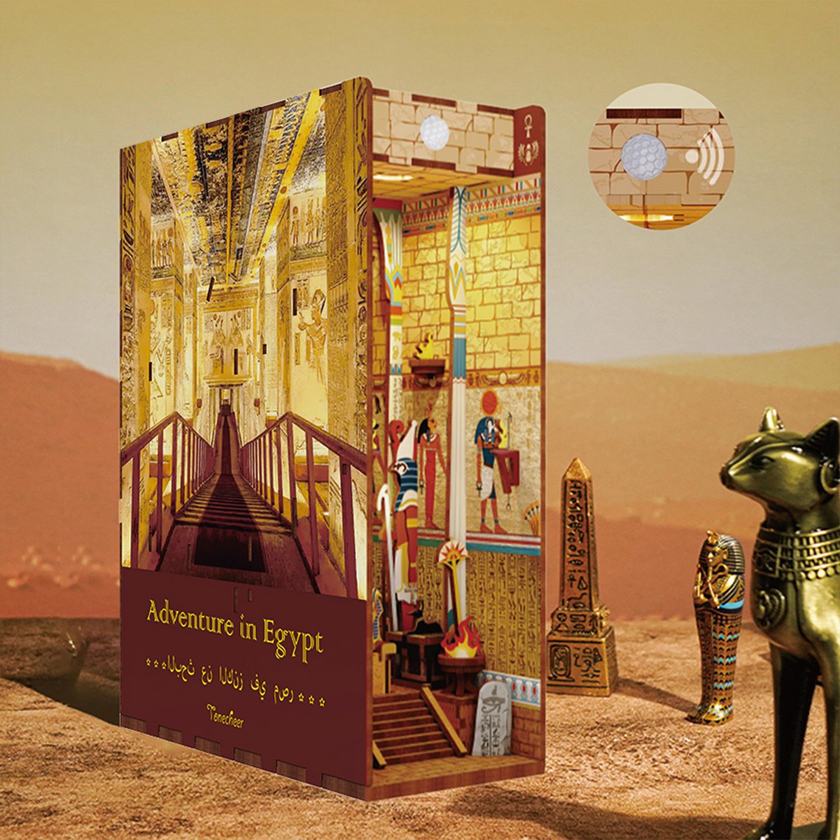 DIY book nook adventure in egypt bookend, 24,5 cm