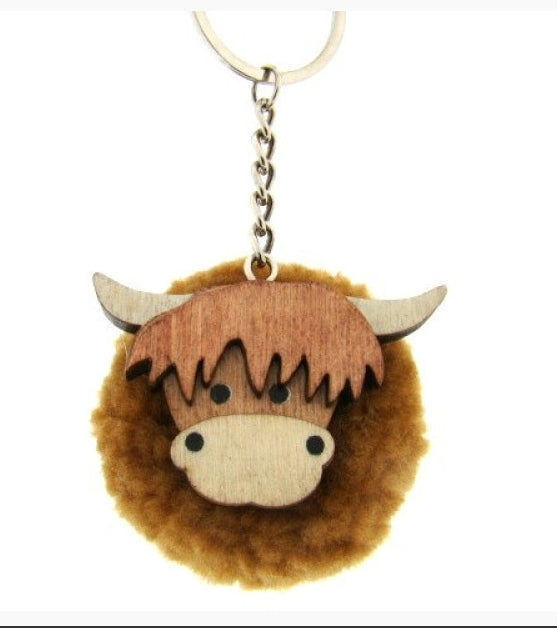 Schotse hooglander sleutelhanger, 5 cm
