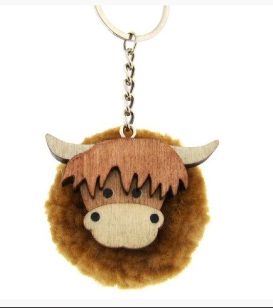 Schotse hooglander sleutelhanger, 5 cm