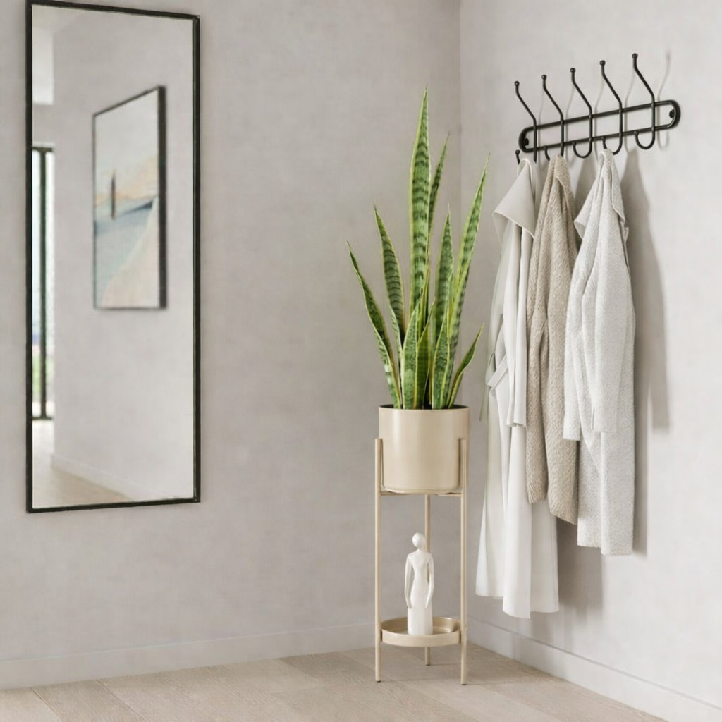 Colyn bloempot op standaard bruin, Ø 19 × 60 cm