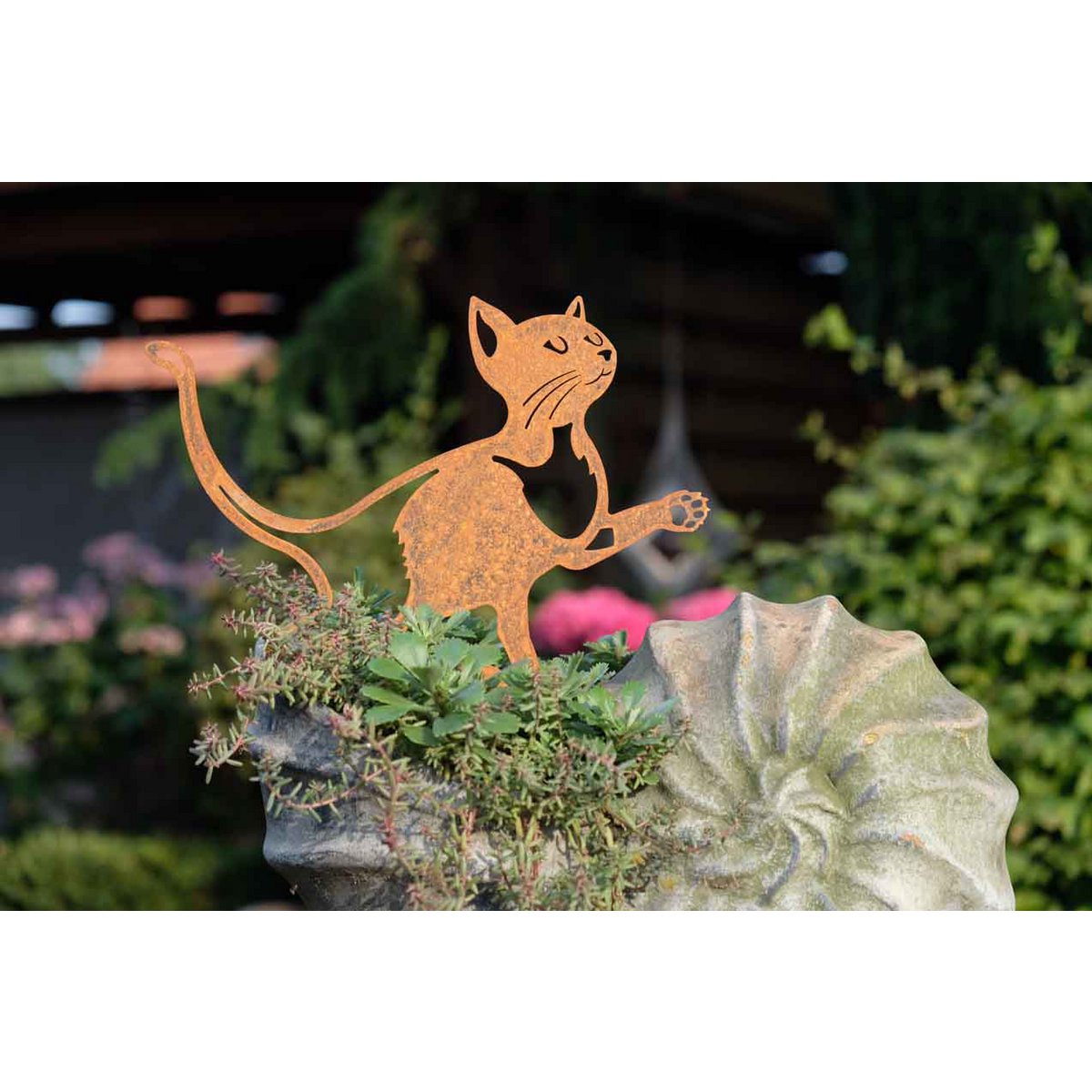 Tuinsteker lucky animal kat 29,5 x 27 cm