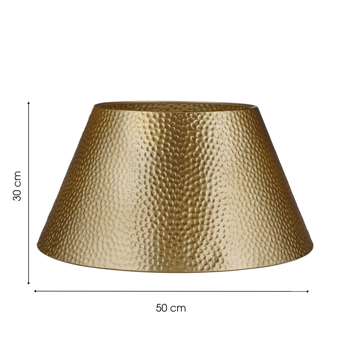 Goudkleurige metalen kerstboomrok, 50 × 30 × 26 cm