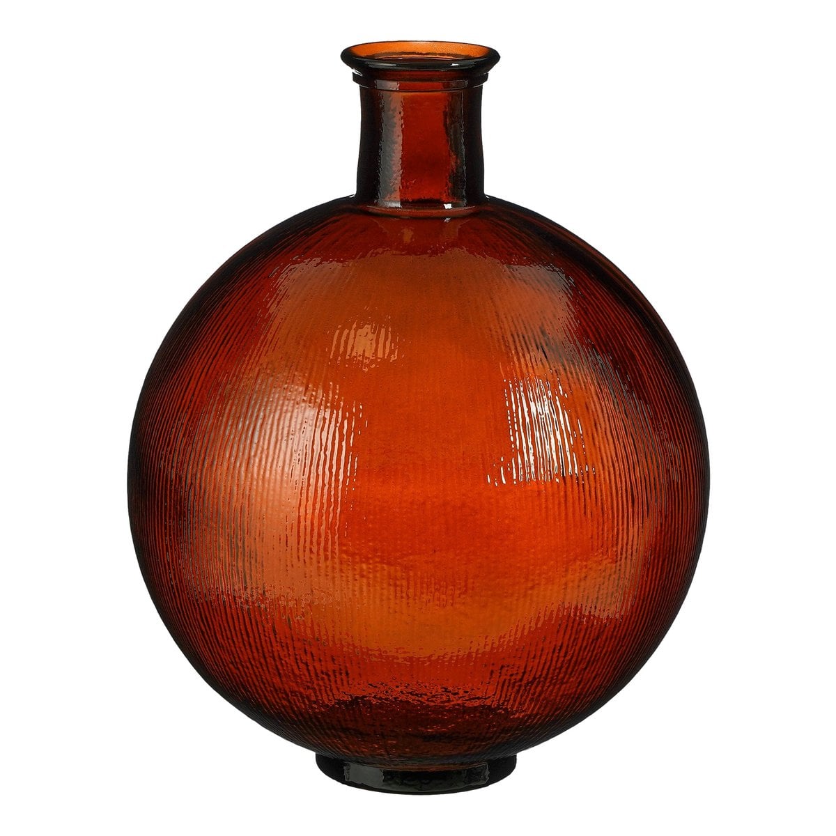 Mica Decorations Firenza Flesvaas – Glas Donkerbruin (H42 x Ø34 cm)