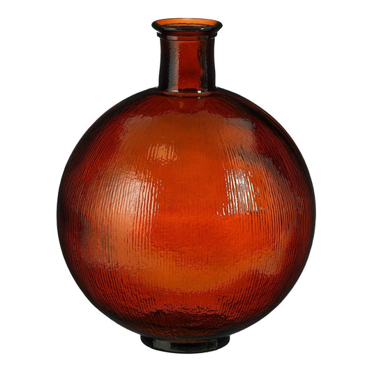 Mica Decorations Firenza Flesvaas – Glas Donkerbruin (H42 x Ø34 cm)