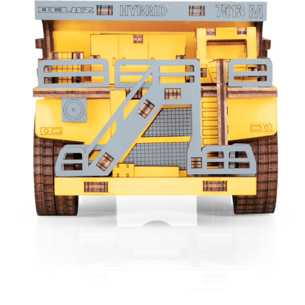 Hybride Mining Dump Truck Belaz-7513M houten 3D puzzel, 18 × 9 × 10 cm