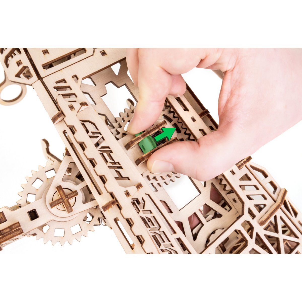 Cyber Hand mechanische houten puzzel, 20 × 12 × 46,2 cm