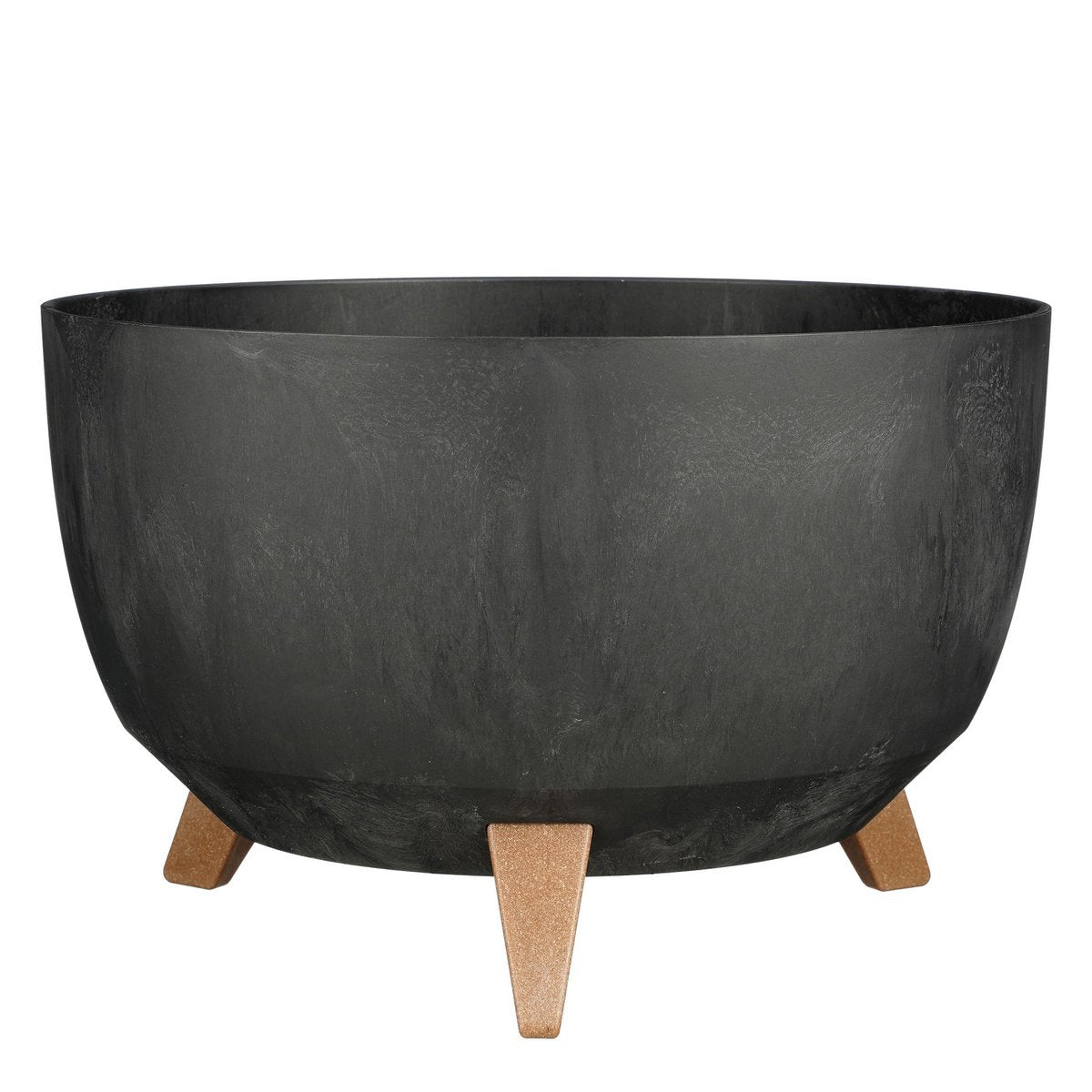 Doppio bloempot zwart cementlook Ø40 cm op poten