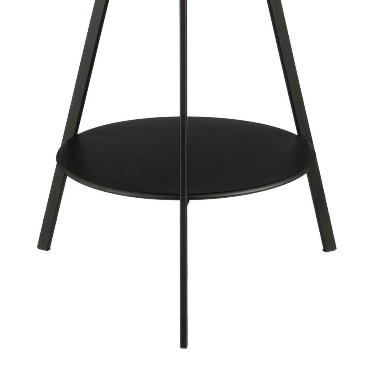 Seattle bijzettafel met twee niveaus, zwart, 46 × 46 × 58 cm