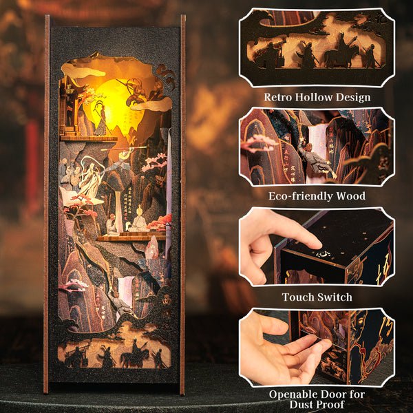 The Legend of Wukong book nook, 16 × 8 × 21,7 cm