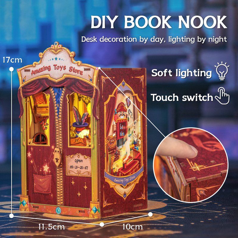 DIY book nook Amazing Toy Store, 17 cm