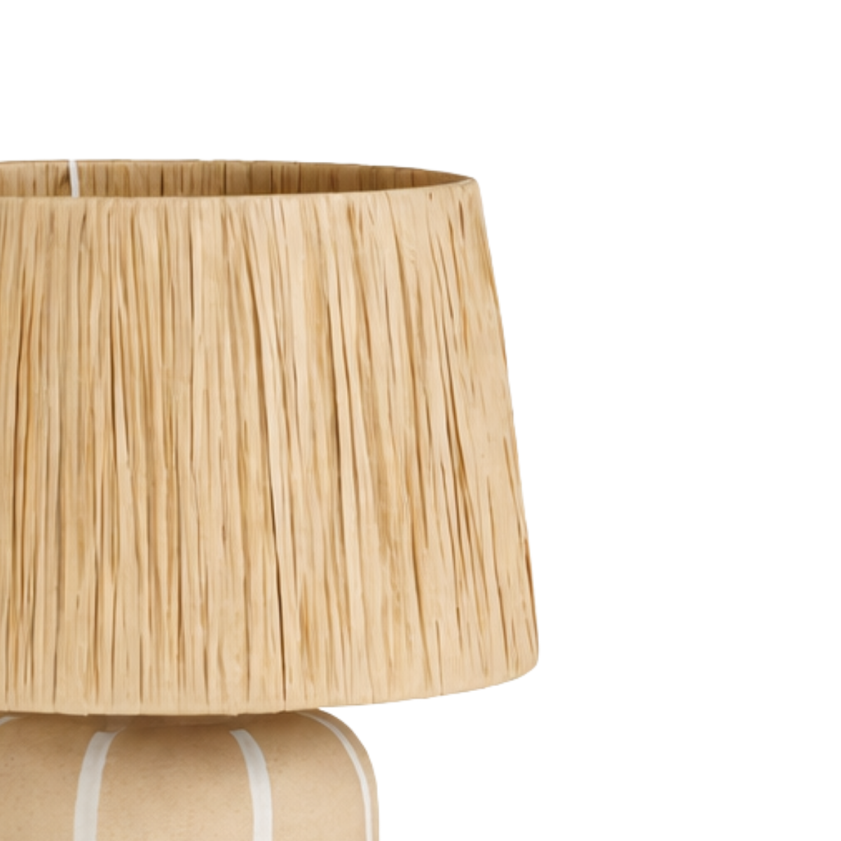 Mica Decorations Denton tafellamp beige wit keramiek 61 cm