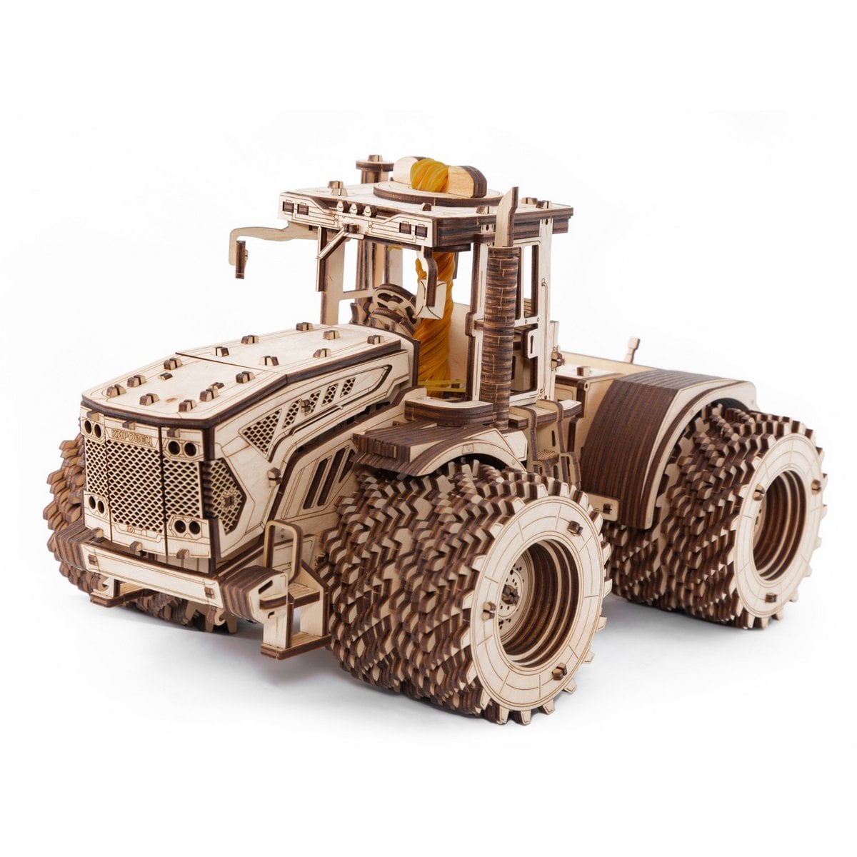 3D mechanische houten puzzel tractor trailer K-7M 50 × 15,2 × 17,6 cm – 206 stukjes