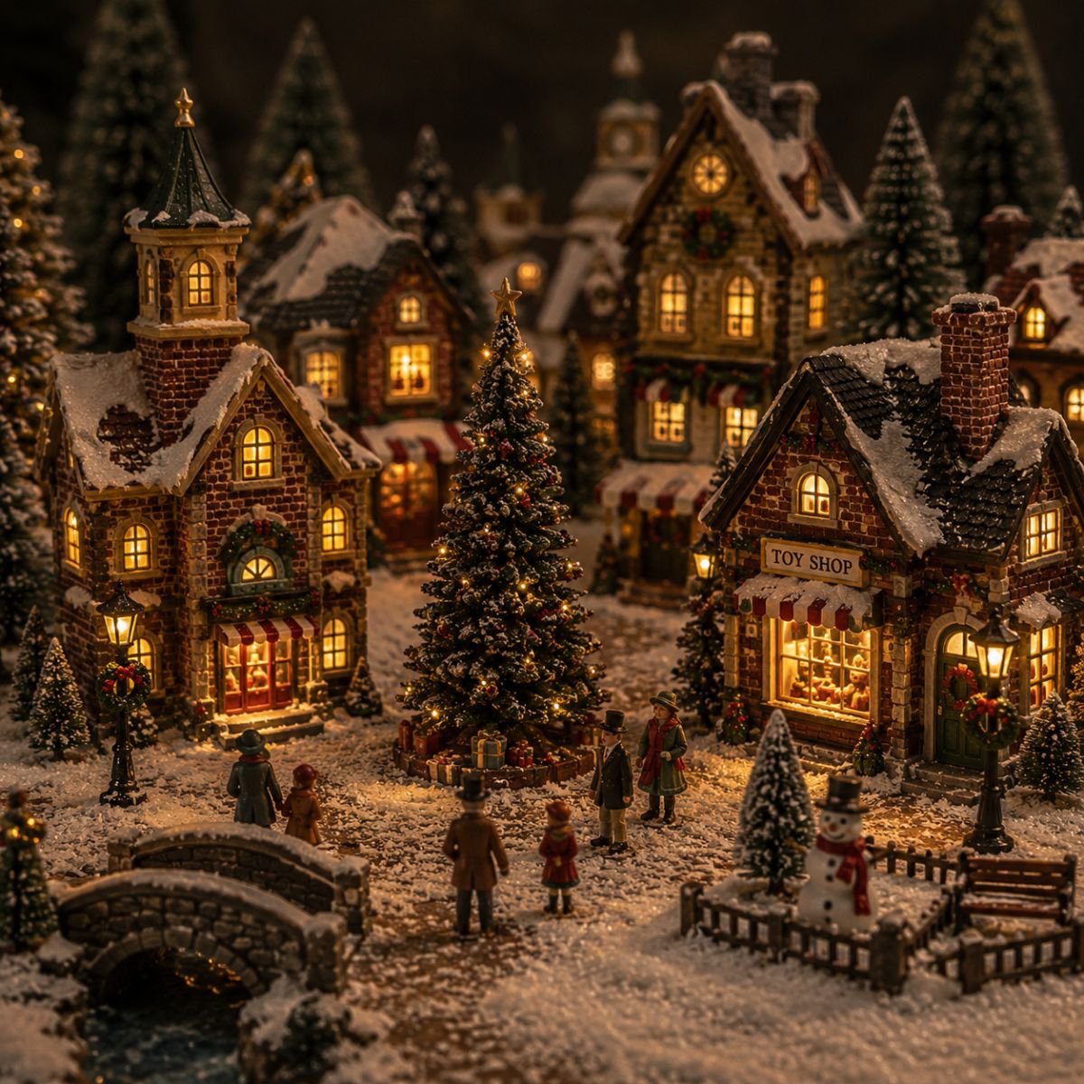Kerstdorp switch adapter voor 4 miniaturen, 3 V