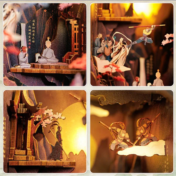 The Legend of Wukong book nook, 16 × 8 × 21,7 cm