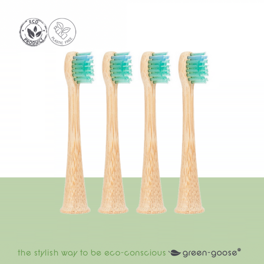 Bamboe Sonicare opzetborstels voor kinderen, 4 stuks groen