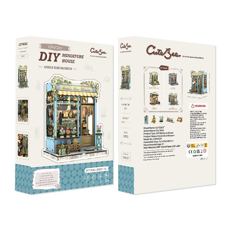 3D diy house anna's blue blossom, 19,7 cm