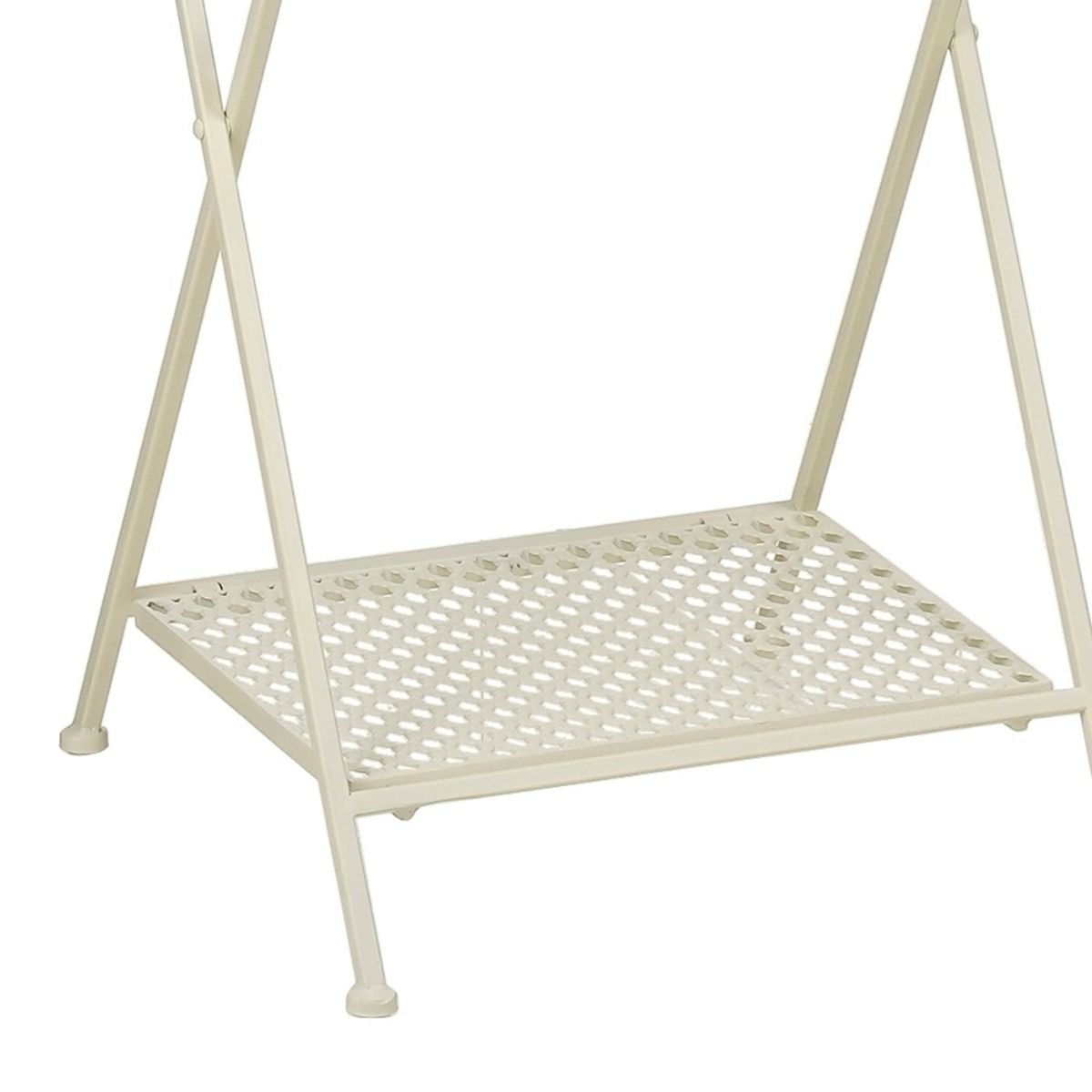 Marseille tuintafel off-white, inklapbaar, 68 cm
