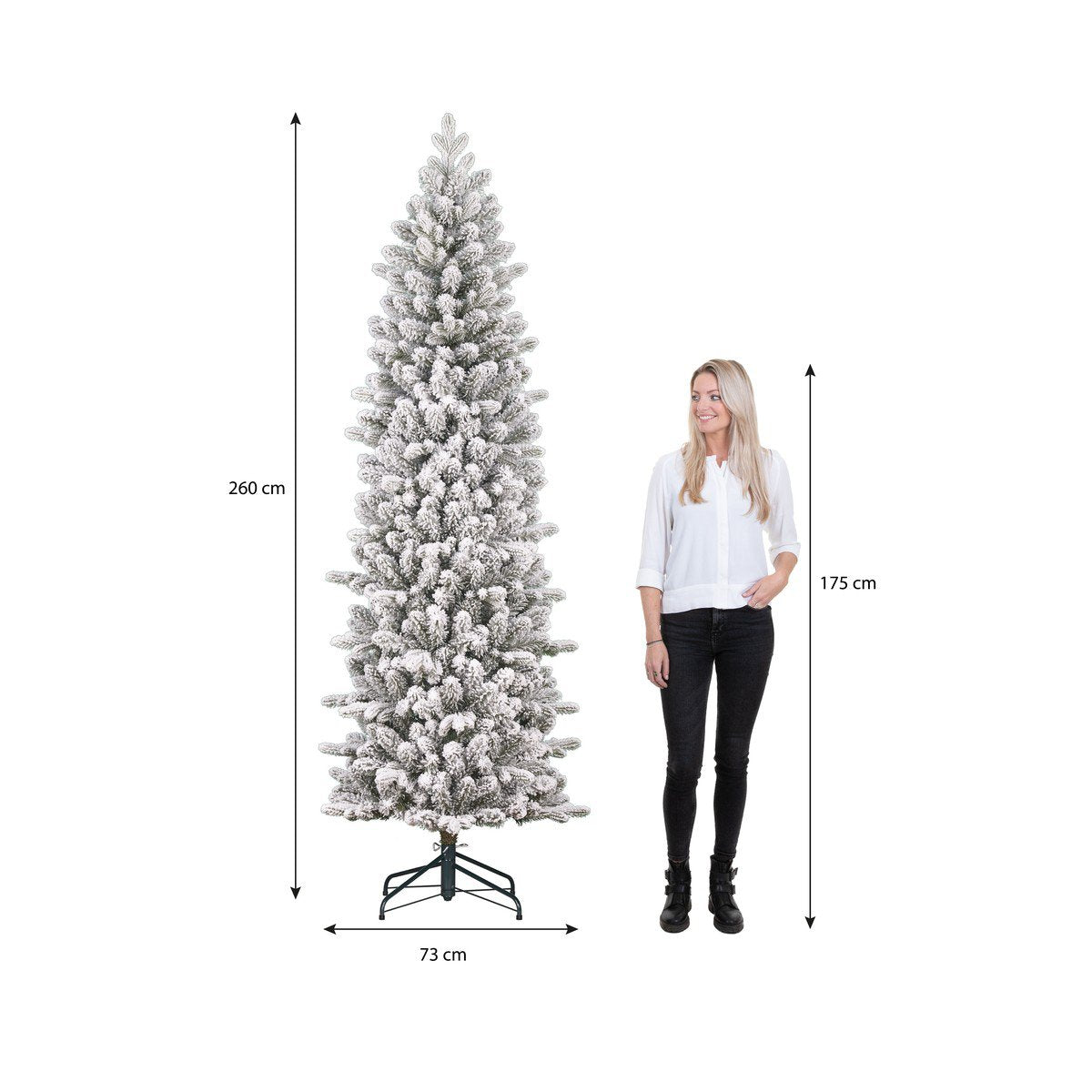 Harma besneeuwde kunstkerstboom, 260 cm, Ø 73 cm