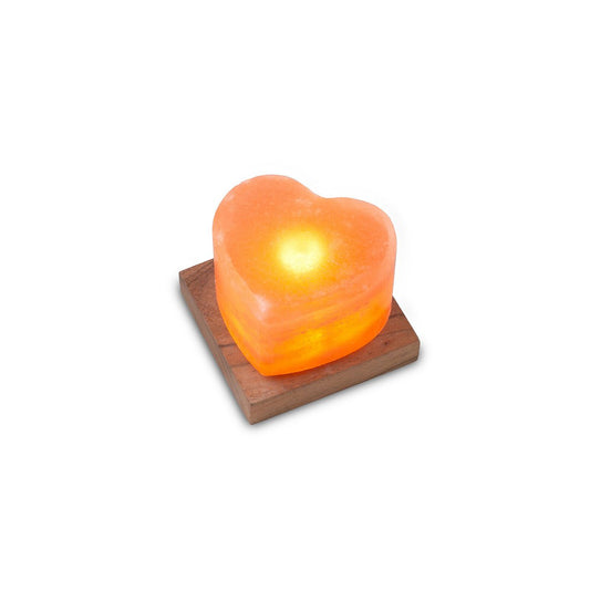 Salt Dreams hart zoutlamp LED oranje 9 cm