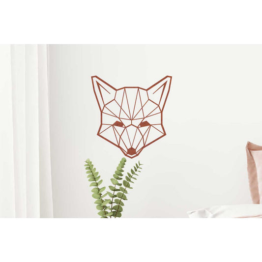 Metalen wanddecoratie vos roest, 39 cm