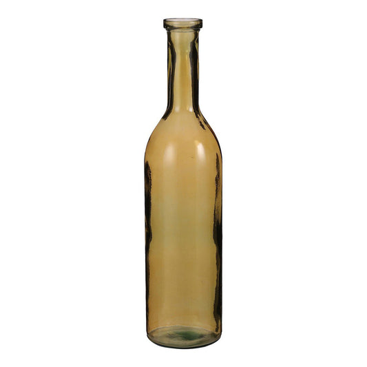 Rioja flesvaas, gerecycled glas, okergeel, Ø 18 × 75 cm