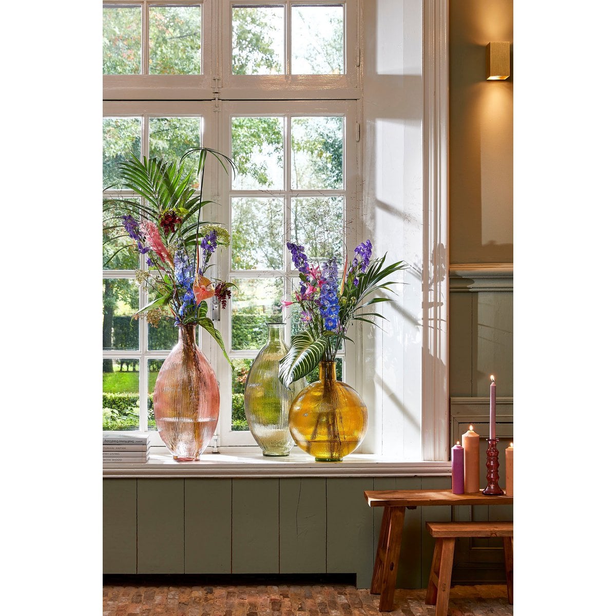 Bold houten bankje, 108 x 30 x 37 cm