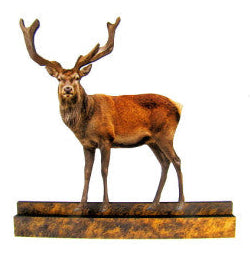 Edelhert houten decoratie, 10 cm, staand ornament