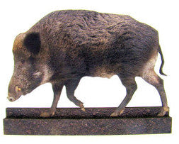 Wild zwijn houten decoratie, 10 cm, staand ornament