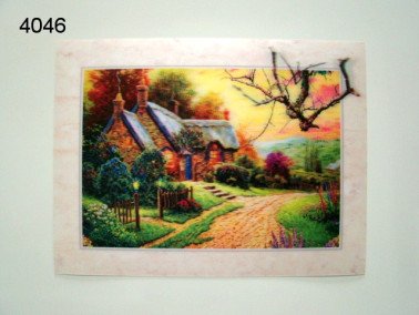 Cottage 3D poster, 30 x 40 cm