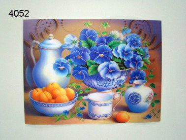Violen blauw 3D poster, 30 x 40 cm