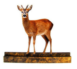 Ree houten decoratie, 10 cm, staand ornament