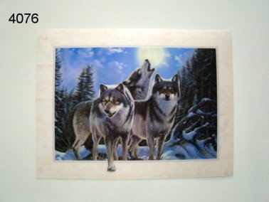 Wolven 3D poster, 30 x 40 cm