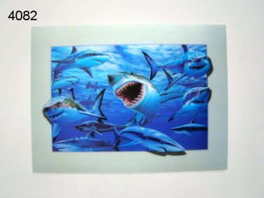 Haai 3D poster, 30 x 40 cm