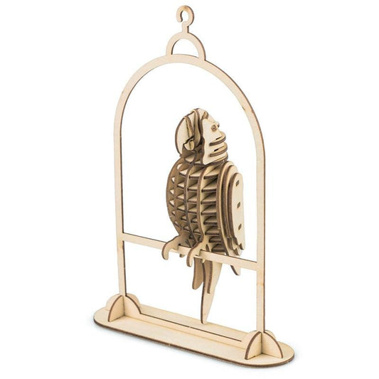 3D houten puzzel papegaai 13 × 5,5 × 18 cm – 31 stukjes