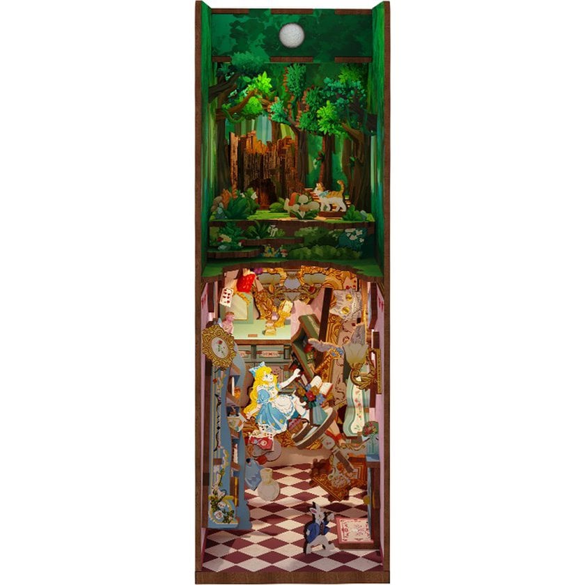 DIY book nook Alice in Wonderland bookend, 24,5 cm