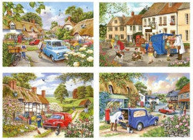 Village life legpuzzel set, 4 x 500 stukjes