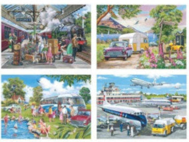 Going Places legpuzzel set, 4 x 500 stukjes
