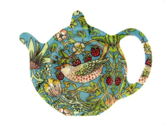 Strawberry Thief theetipje 9 x 13 cm, William Morris