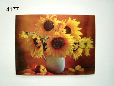 Zonnebloemen 3D poster, 30 x 40 cm