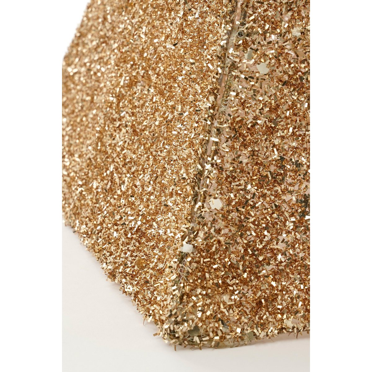 Goudkleurige kerstboomrok met glitter, 50 × 50 × 30 cm
