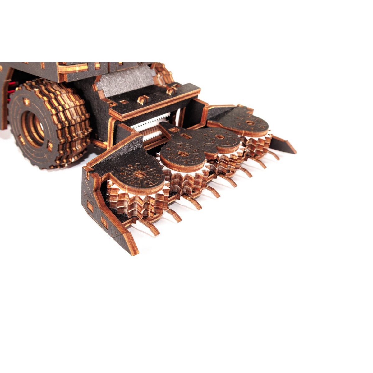 DIY houten mechanische puzzel hakselaar FS80, 27 x 15 x 12 cm