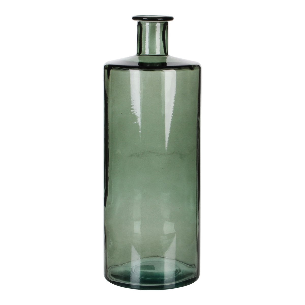 Mica Decorations Guan Flesvaas – Gerecycled Glas Grijsgroen (H40 x Ø15 cm)
