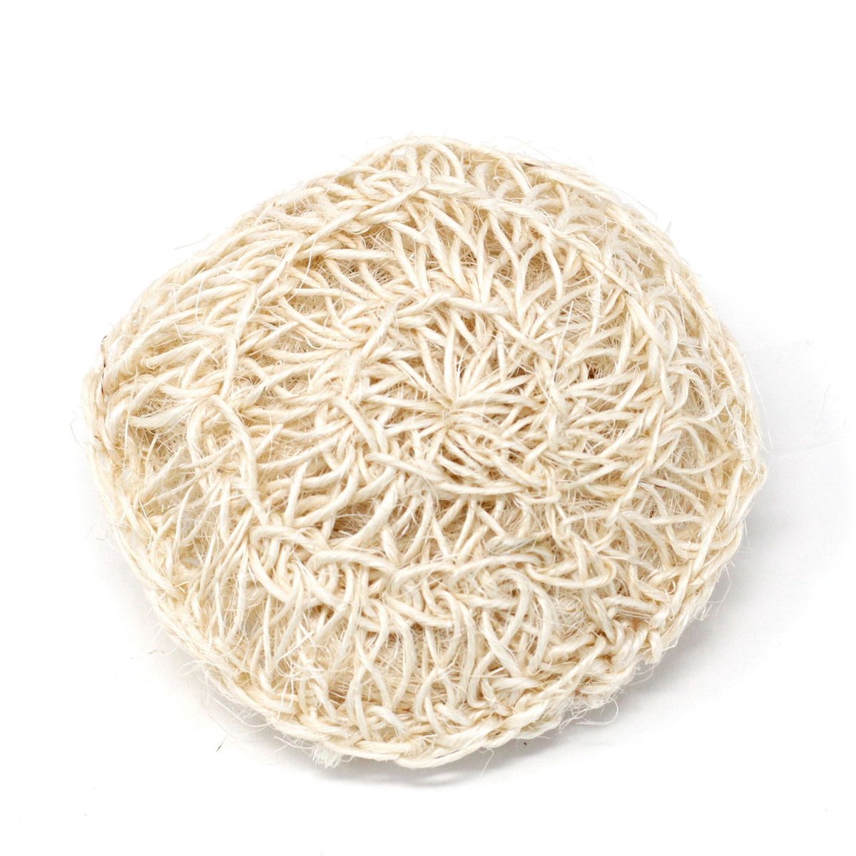 Natuurlijke sisal badspons, 12 x 12 x 3,5 cm