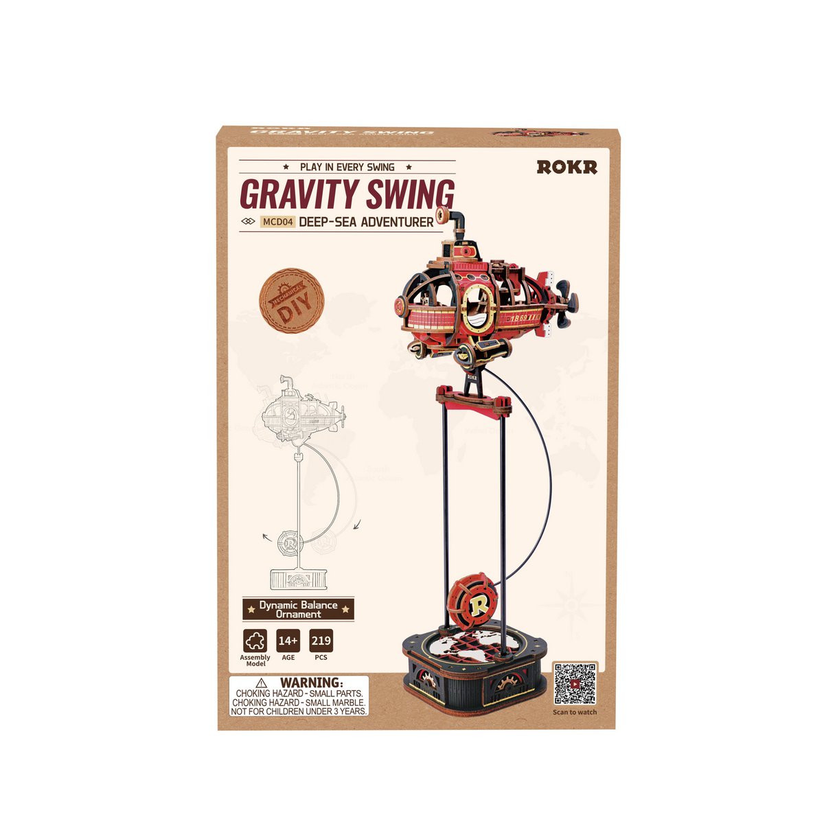 Houten bouwpakket Sea Adventurer, pendulum 36,5 cm