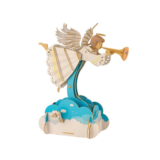3D mechanische houten puzzel Angel Melody 26,5 × 21,5 × 31 cm – 125 stukjes