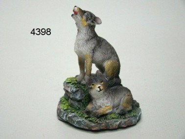 Wolf met jong, 7 cm