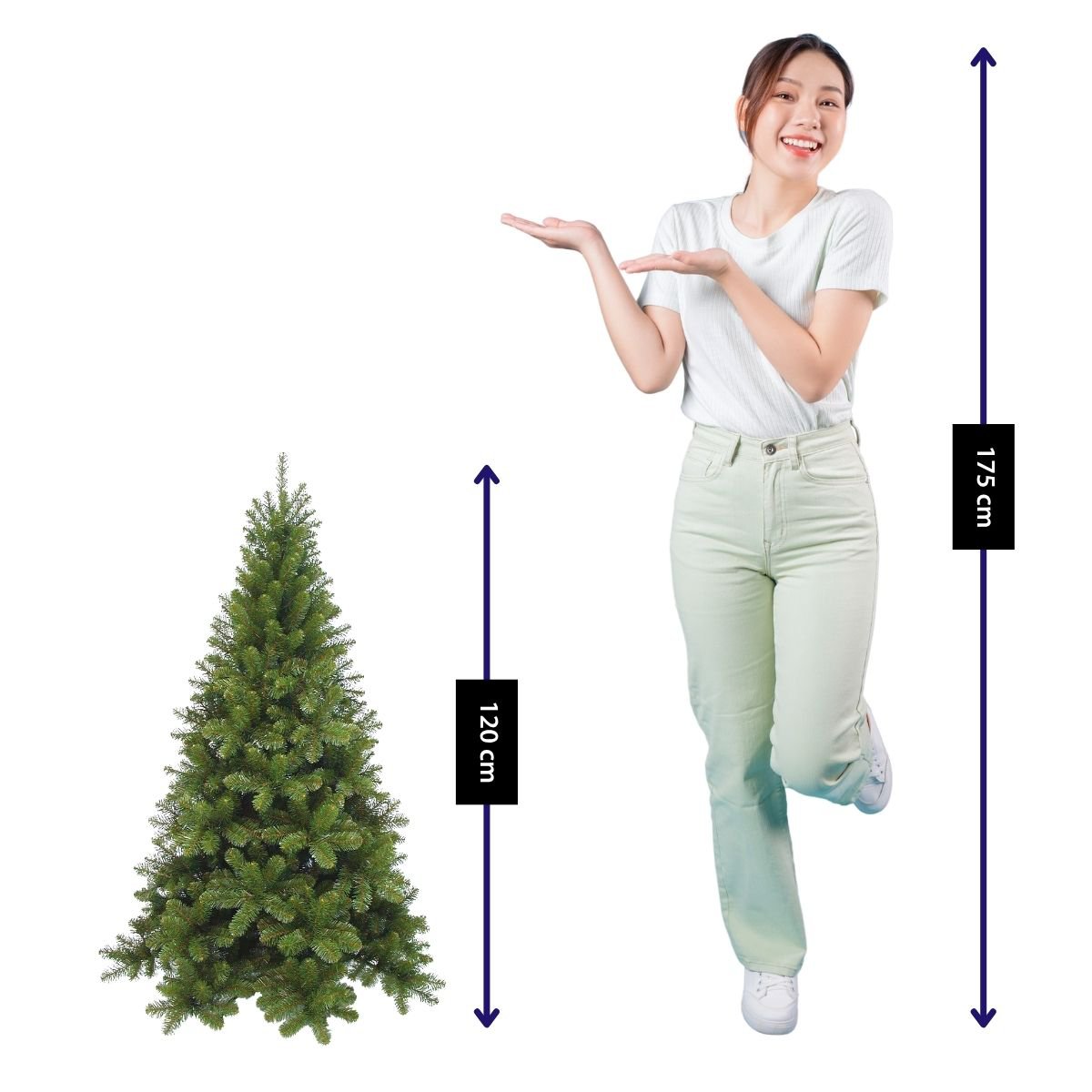 Kunstkerstboom Tuscan, groen, 120 cm