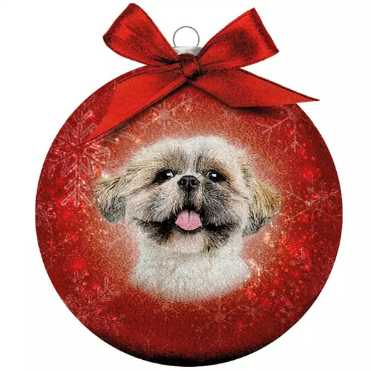 Shih Tzu kerstbal
