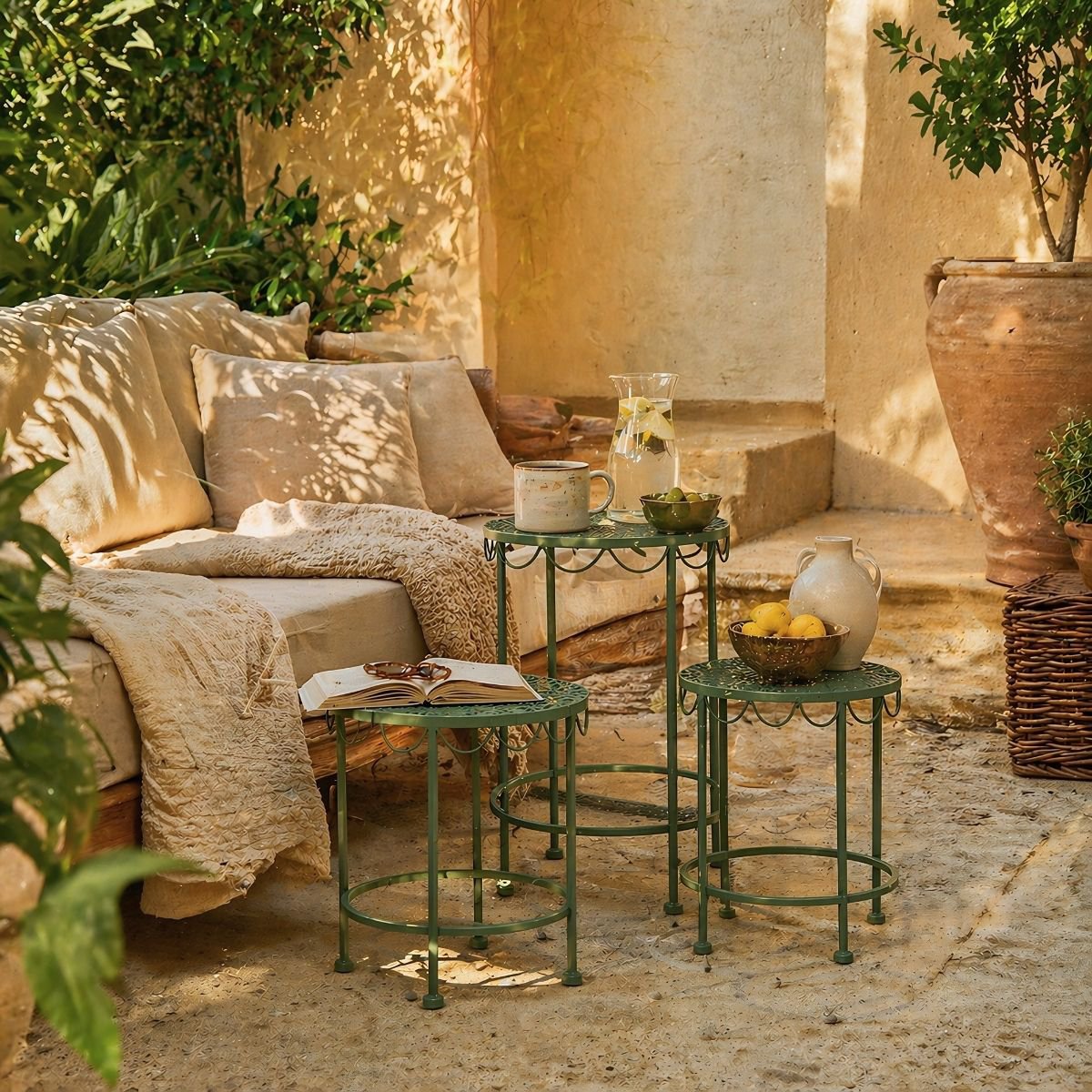 Marseille plantentafels, set van 3, groen